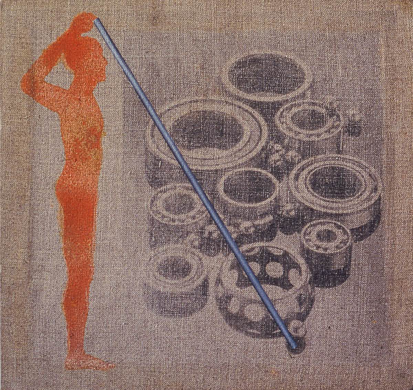 Diapo 1991_4 Rodamientos Pintura Industrial y emulsión fotográfica sobre lino, 81 x 81 cm