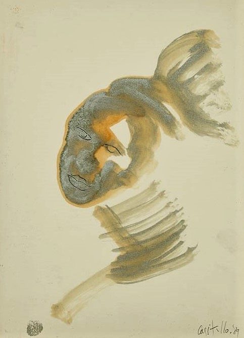 nº 35 1989 Nativas, tinta, 25 x 16 cm, FIRMA anverso bajo dcha MARCO sí