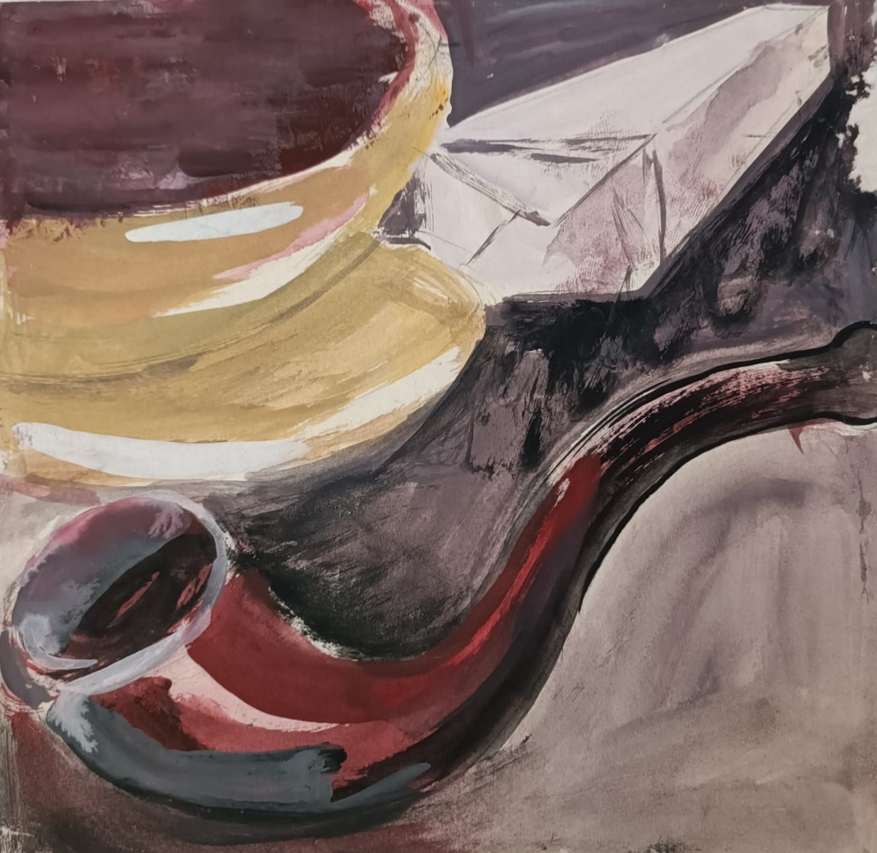 1986 Sin Título, acrílico sobre cartulina, 17 x 18 cm, firma NO,1