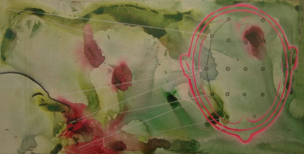 2007 Extasigrafia de la Droga, óleo sobre lienzo, 30 x 60 cm